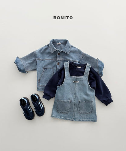 Deep Denim Dress [Black Denim/S(2-3yr)]