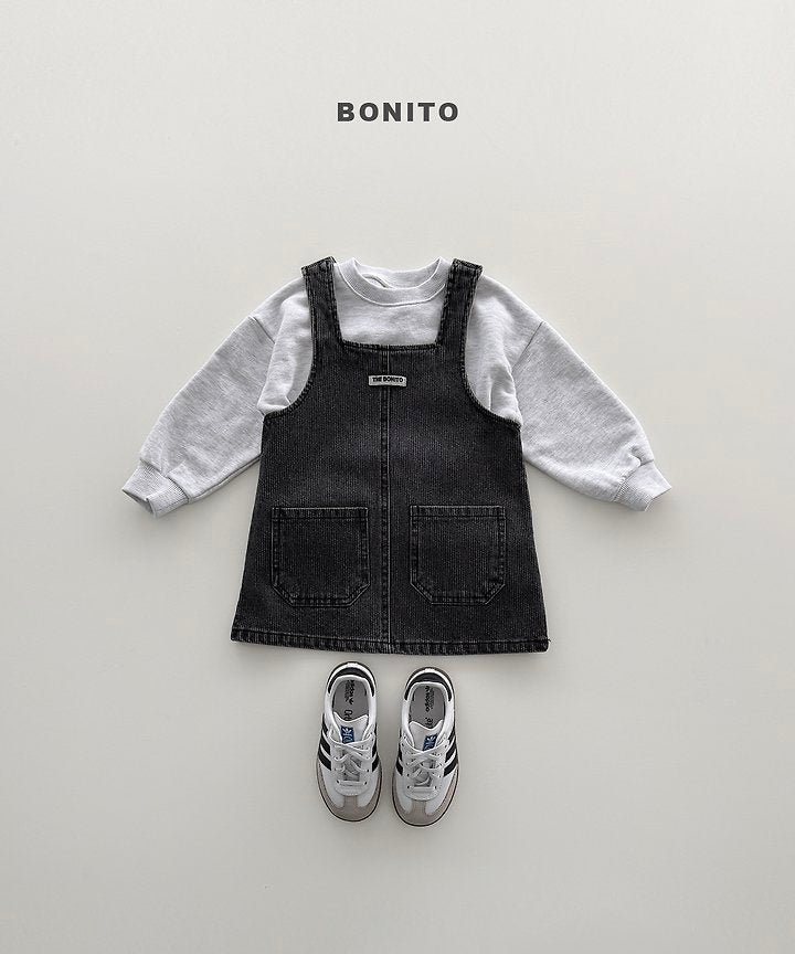 Deep Denim Dress [Black Denim/S(2-3yr)]