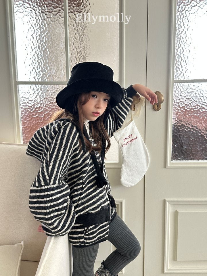 [PRE-ORDER] Wool Knit Stripe Hoodie Jacket