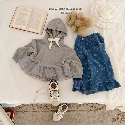 [PRE-ORDER] Bear Frill Denim Pants