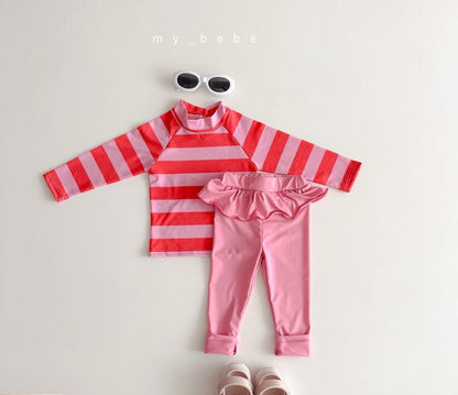 [PRE-ORDER] Stripe Rashguard Top Bottom Set
