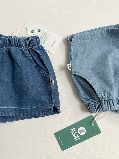 [PRE-ORDER] Round Denim Shorts