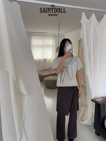 [PRE-ORDER] Wrap Boot-Cut Pants (Mom Couple)