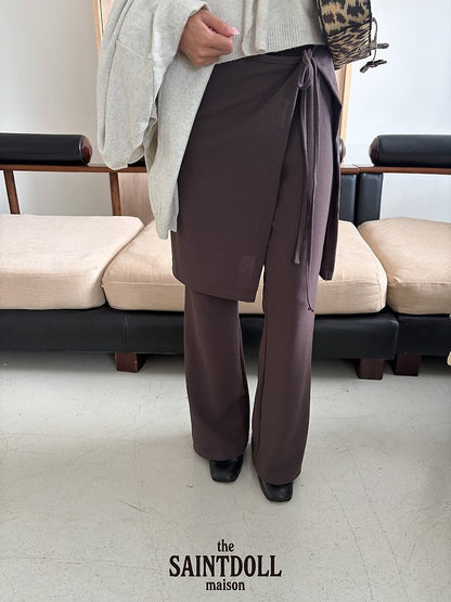 [PRE-ORDER] Wrap Boot-Cut Pants (Mom Couple)