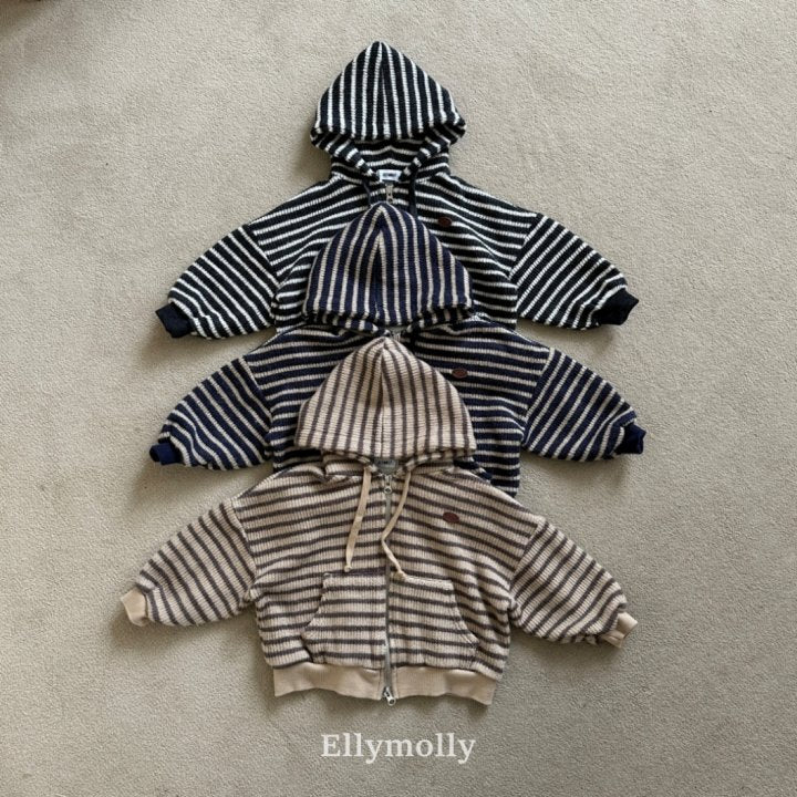 [PRE-ORDER] Wool Knit Stripe Hoodie Jacket
