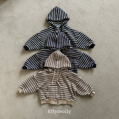 [PRE-ORDER] Wool Knit Stripe Hoodie Jacket