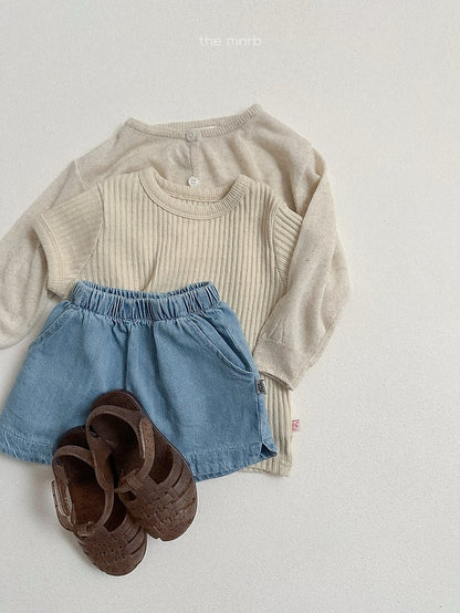 [PRE-ORDER] Round Denim Shorts