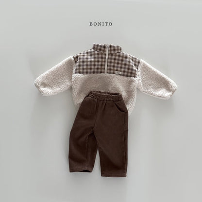 [PRE-ORDER] Suede Check Sherpa Sweatshirts