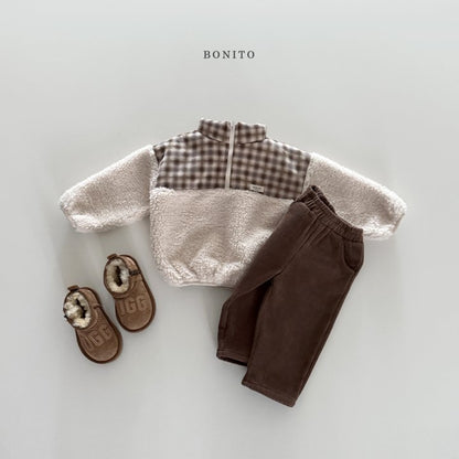 [PRE-ORDER] Suede Check Sherpa Sweatshirts