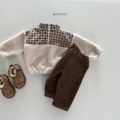 [PRE-ORDER] Suede Check Sherpa Sweatshirts