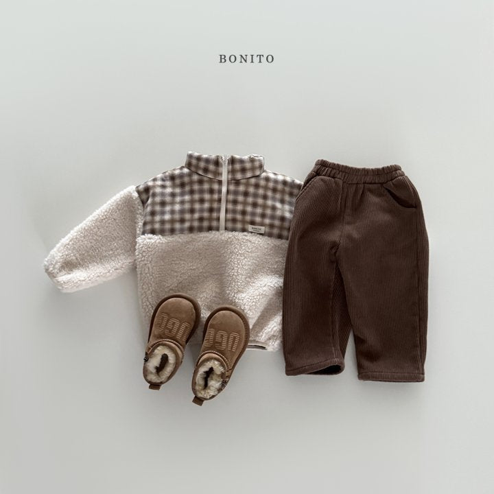 [PRE-ORDER] Suede Check Sherpa Sweatshirts