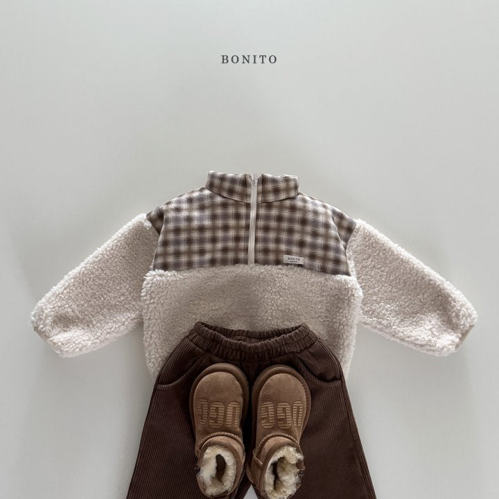 [PRE-ORDER] Suede Check Sherpa Sweatshirts