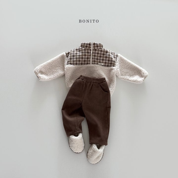 [PRE-ORDER] Suede Check Sherpa Sweatshirts