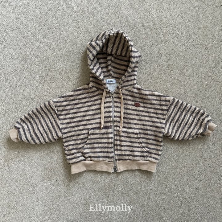 [PRE-ORDER] Wool Knit Stripe Hoodie Jacket