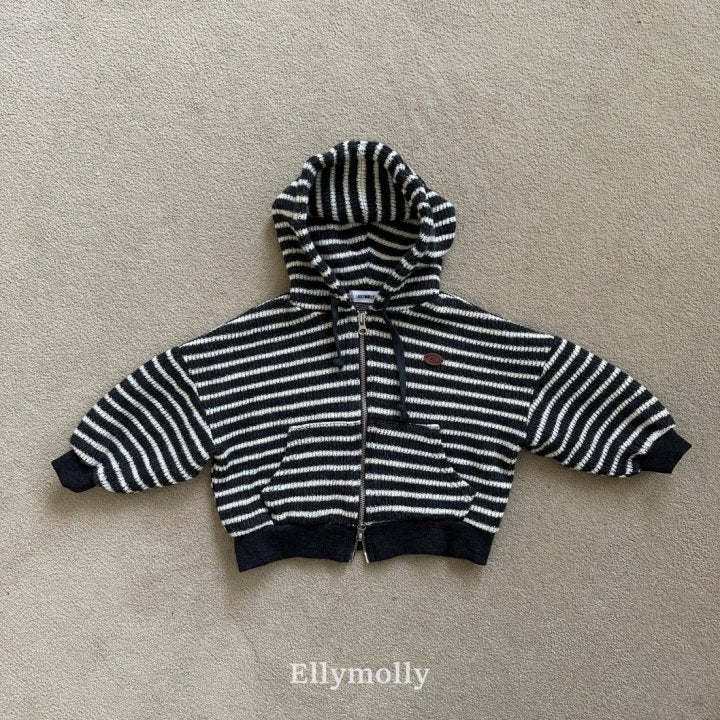 [PRE-ORDER] Wool Knit Stripe Hoodie Jacket