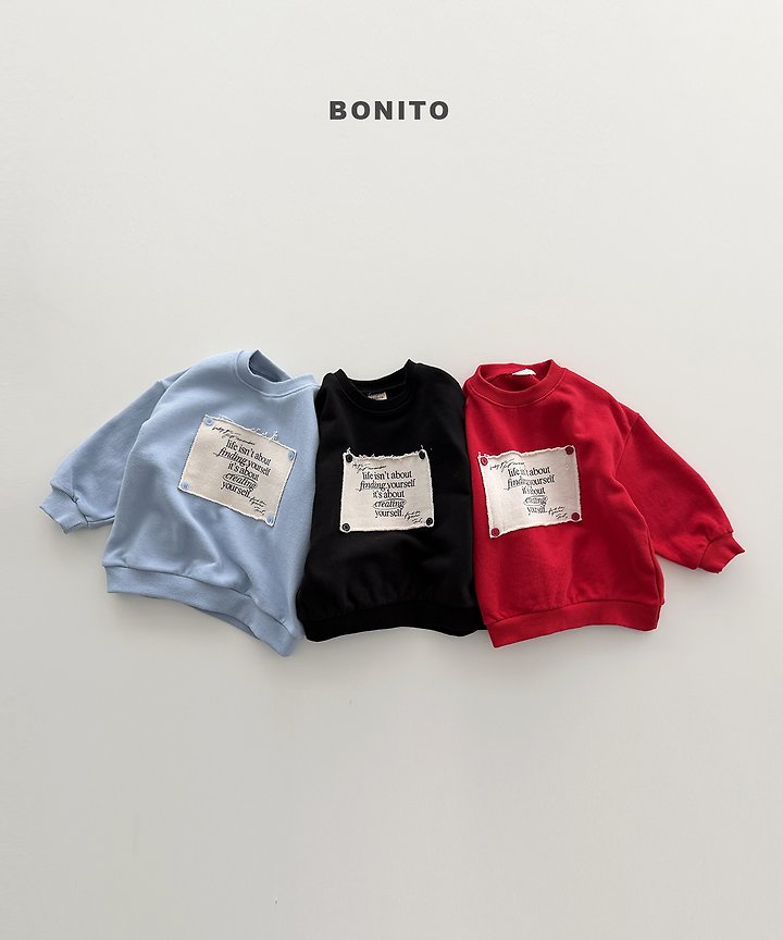 Remember Button Sweatshirts [Black/XS(1-2yr)]