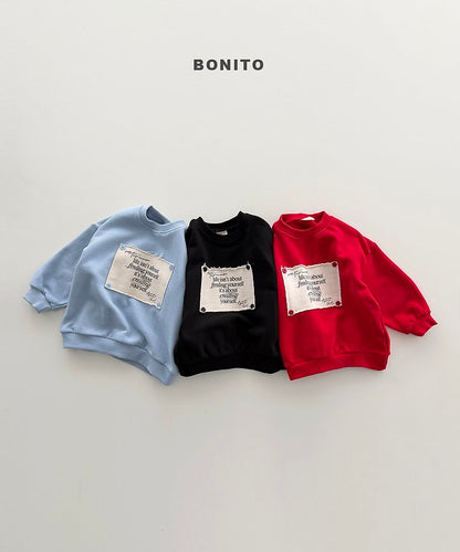 Remember Button Sweatshirts [Black/XS(1-2yr)]