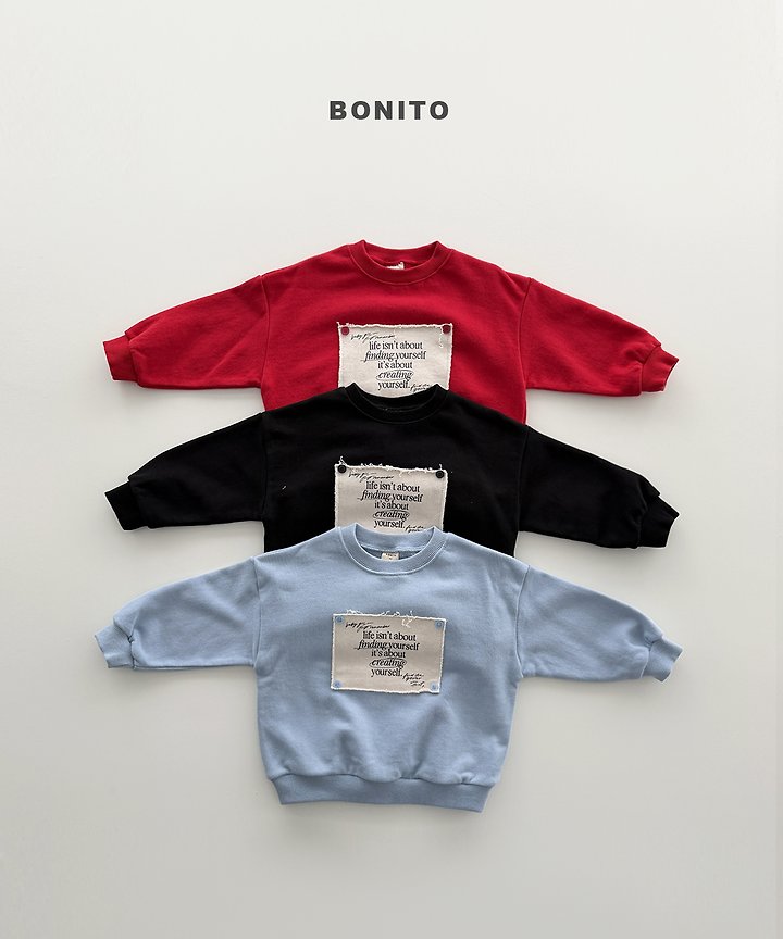 Remember Button Sweatshirts [Black/XS(1-2yr)]