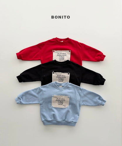 Remember Button Sweatshirts [Black/XS(1-2yr)]