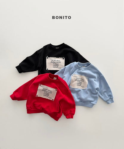 Remember Button Sweatshirts [Black/XS(1-2yr)]