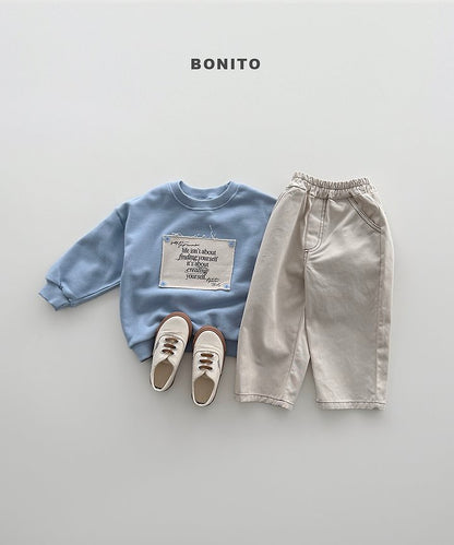 Remember Button Sweatshirts [Black/XS(1-2yr)]