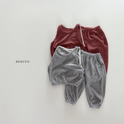[PRE-ORDER] Terry Vest Bottom Set