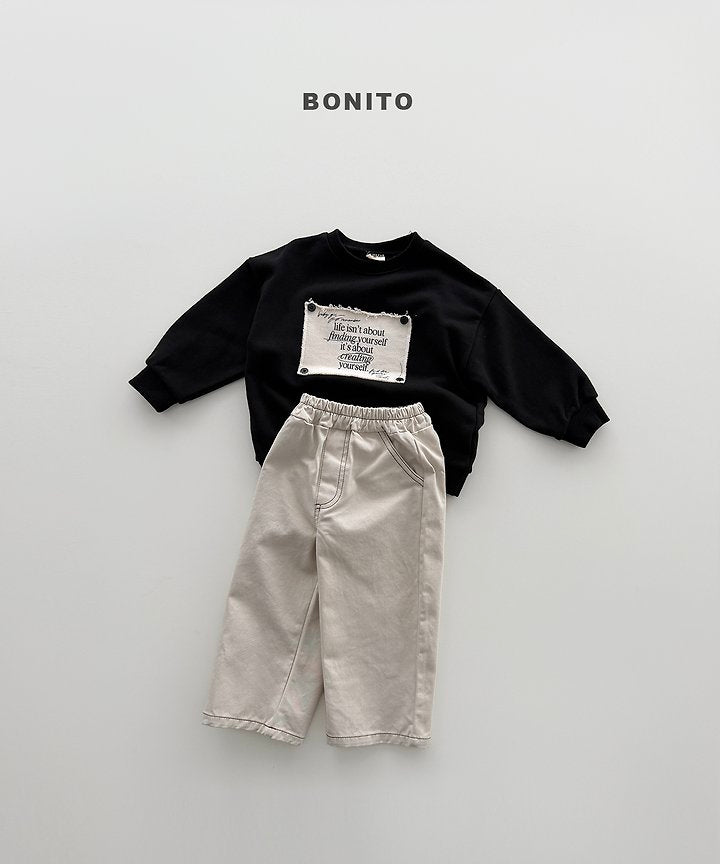 Remember Button Sweatshirts [Black/XS(1-2yr)]