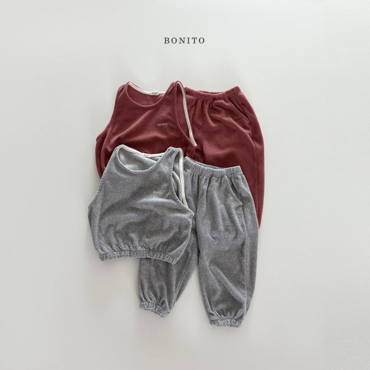 [PRE-ORDER] Terry Vest Bottom Set