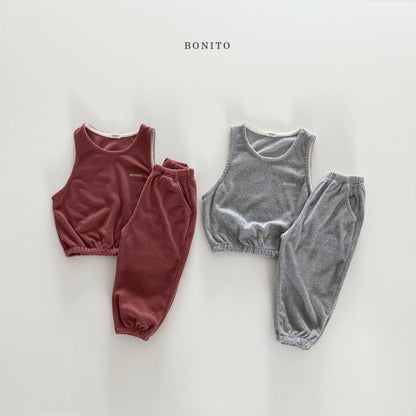 [PRE-ORDER] Terry Vest Bottom Set
