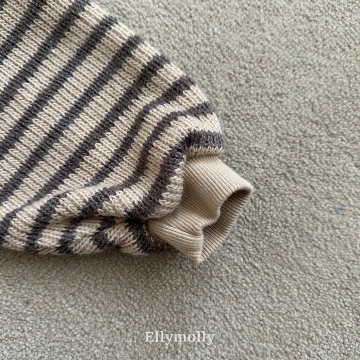 [PRE-ORDER] Wool Knit Stripe Hoodie Jacket