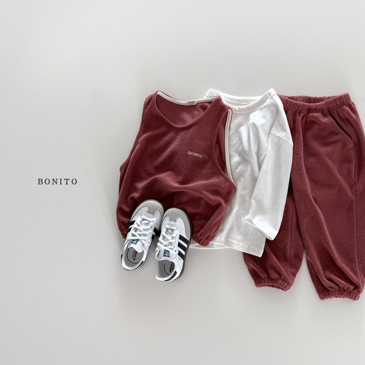 [PRE-ORDER] Terry Vest Bottom Set