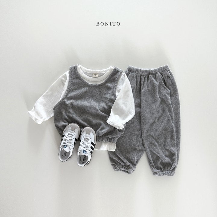 [PRE-ORDER] Terry Vest Bottom Set