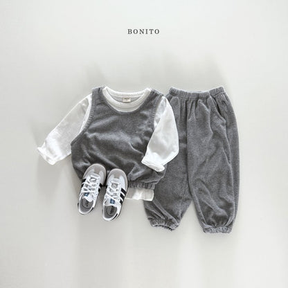 [PRE-ORDER] Terry Vest Bottom Set