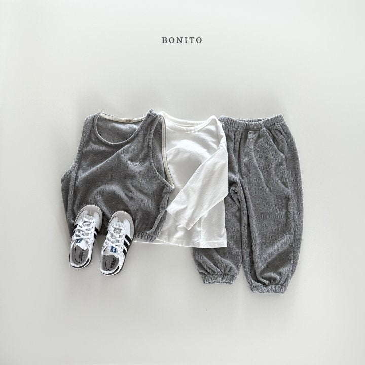 [PRE-ORDER] Terry Vest Bottom Set