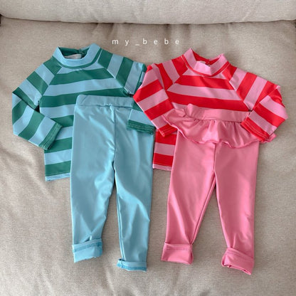 [PRE-ORDER] Stripe Rashguard Top Bottom Set