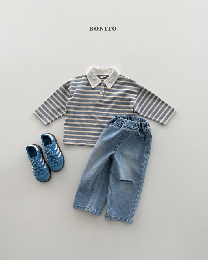 [PRE-ORDER] Tommy Stripe Collar T-Shirts