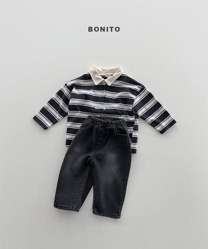 [PRE-ORDER] Stripe Collar T-Shirts