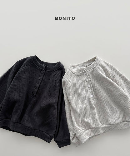 Henry Neck Sweatshirts [Charcoal]