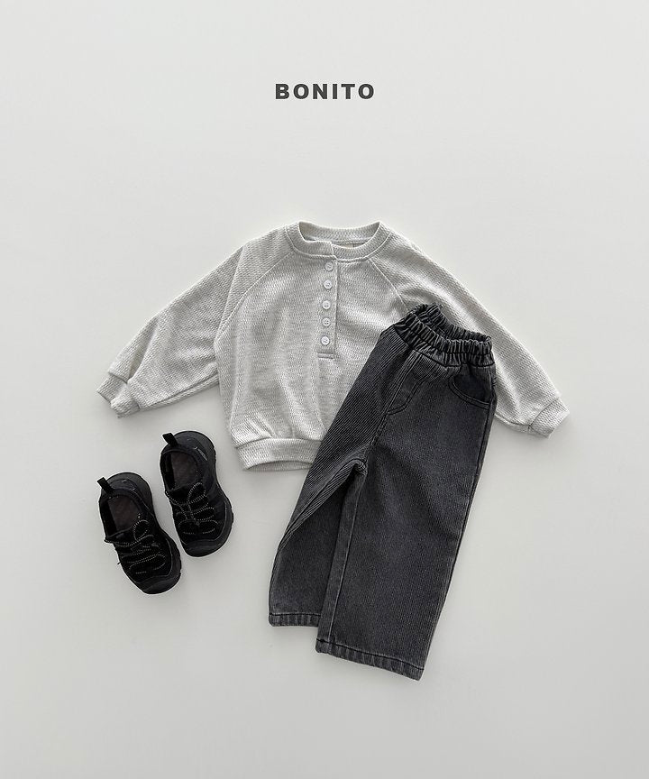 Henry Neck Sweatshirts [Charcoal]