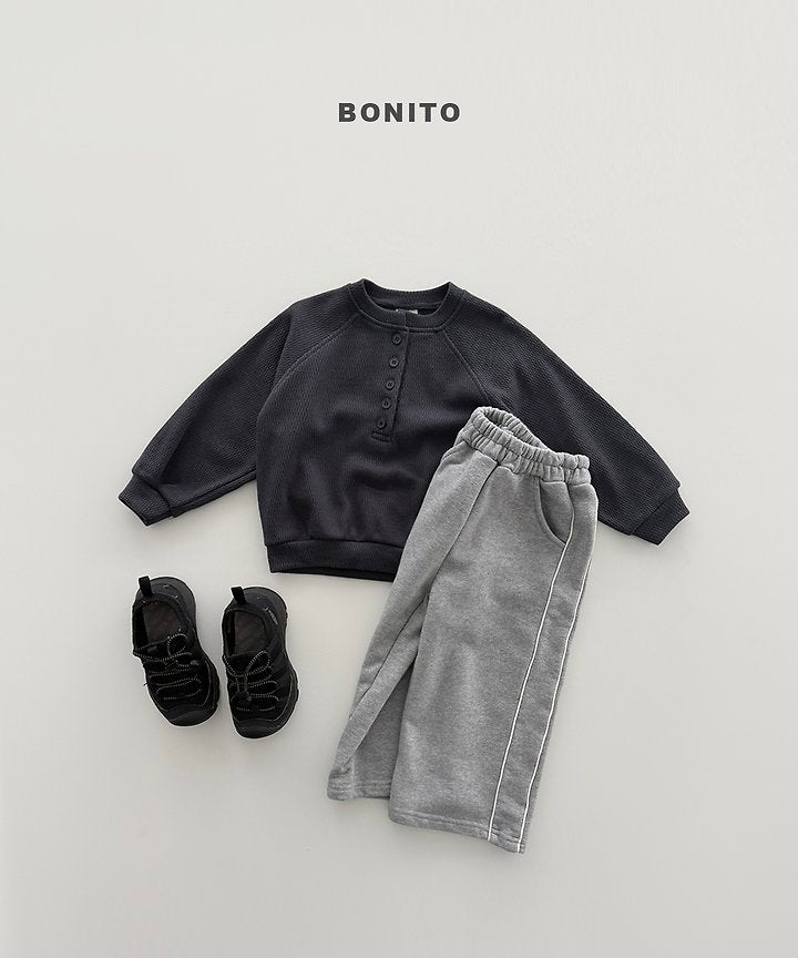 Henry Neck Sweatshirts [Charcoal]