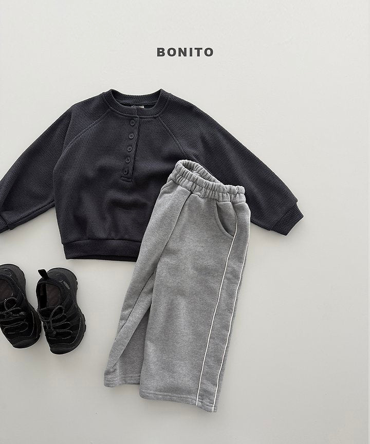 Henry Neck Sweatshirts [Charcoal]