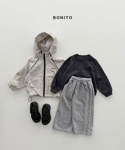 Henry Neck Sweatshirts [Charcoal]