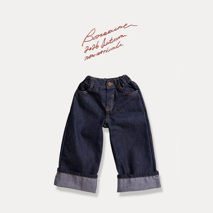 [PRE-ORDER] Wide Roll-Up Denim Pants