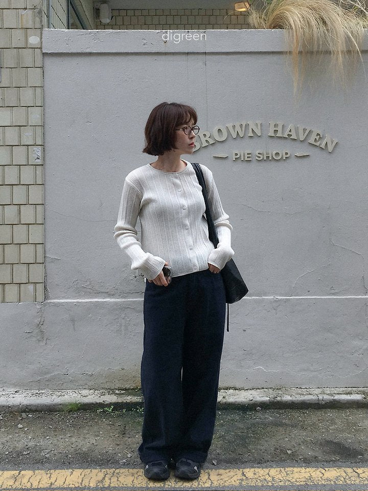 [PRE-ORDER] Wiggly Ribbed Cardigan (Mom Couple)