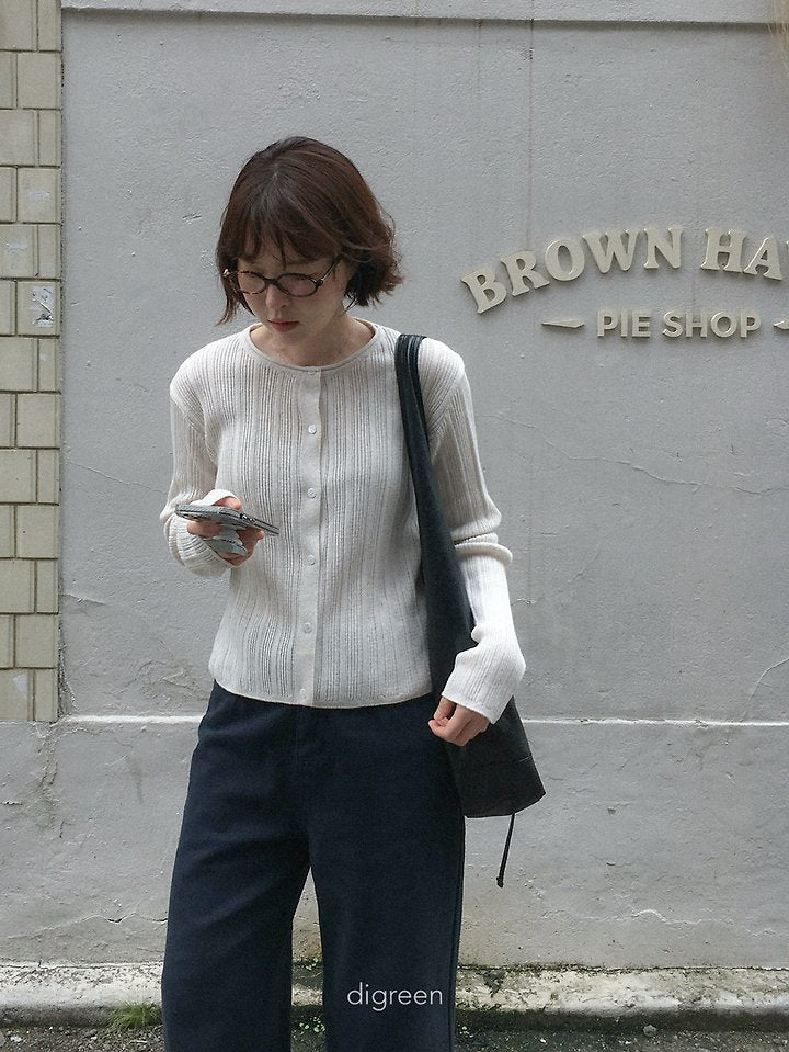 [PRE-ORDER] Wiggly Ribbed Cardigan (Mom Couple)