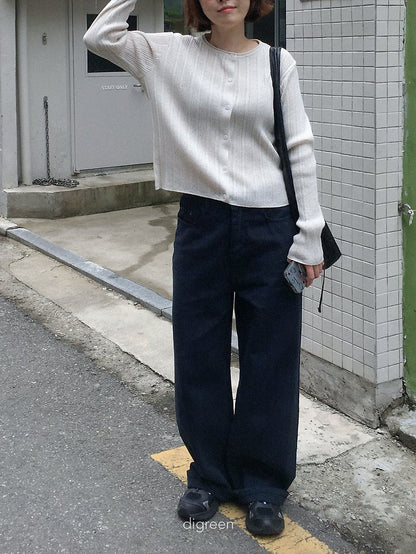 [PRE-ORDER] Wiggly Ribbed Cardigan (Mom Couple)