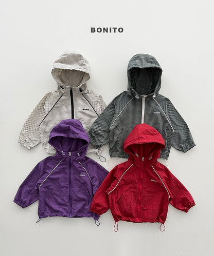 [PRE-ORDER] Check Piping Windbreaker (Mom&Dad Couple)