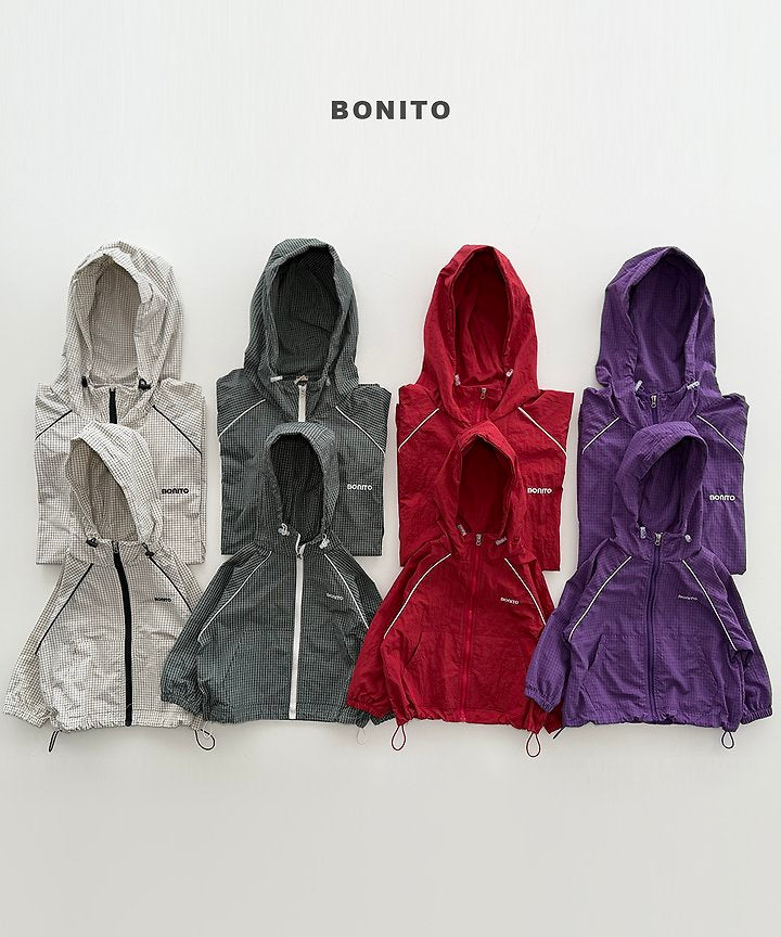 [PRE-ORDER] Check Piping Windbreaker (Mom&Dad Couple)