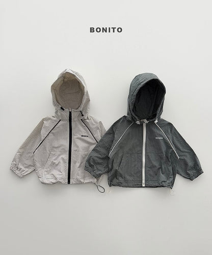 [PRE-ORDER] Check Piping Windbreaker (Mom&Dad Couple)