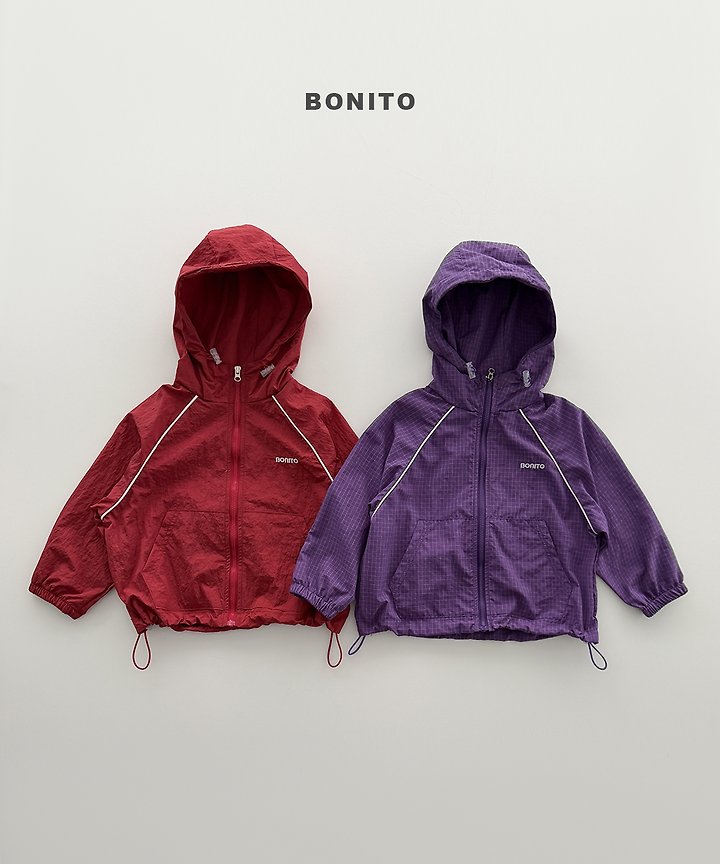 [PRE-ORDER] Check Piping Windbreaker (Mom&Dad Couple)